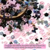 500Pcs 3D Mixed Pink Pearls Nail Charms Acrylic Multi Shapes