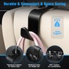 Amooca 4-Pack Car Headrest Hooks for Bags and Coats