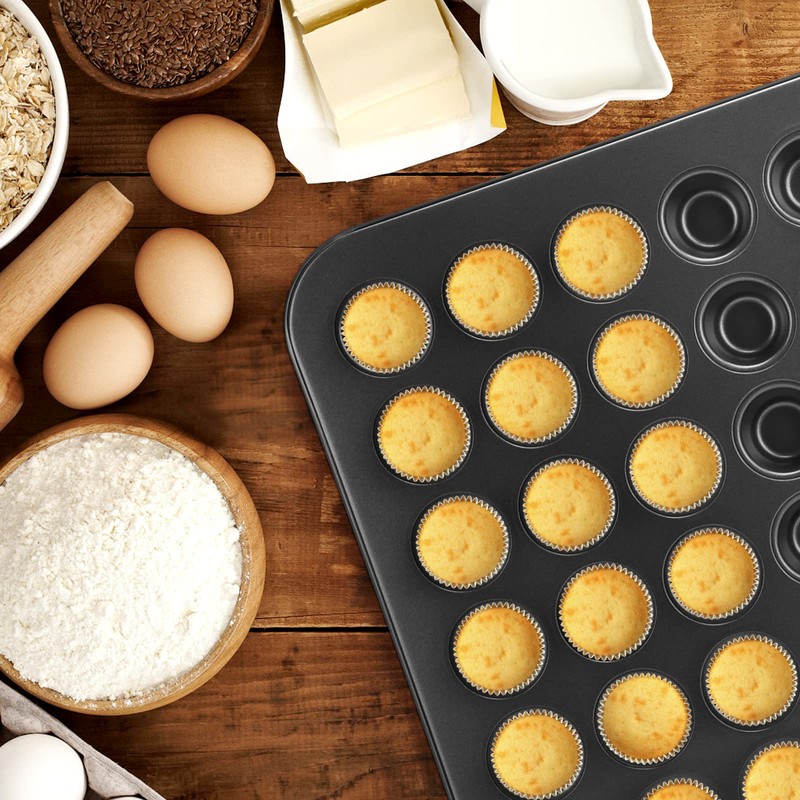 Cupcake Pan, 48‑Cup Nonstick Mini Round Cupcake Pan Tray Baking
