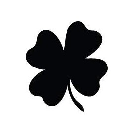 Decaltor Black 4 Leaf Clover Decal Vinyl Sticker|Cars Trucks Walls Laptop|5 in