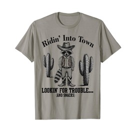 Funny Cowboy Raccoon Western Desert T-Shirt