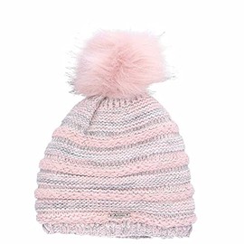 Antonio Knitted Hat with Bobble Pink