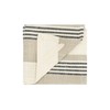 Creative Co-Op Tan & Grey Striped Cotton Tea Towels (Set