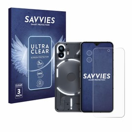 Savvies Screen Protectors for Nothing Phone (2) (Display + Camera) Screen Protector Ultra Transparent Pack of 6