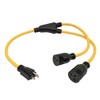 Parkworld 60509 NEMA 6-20 Splitter, 6-20P to (2) 6-20R (T-Blade