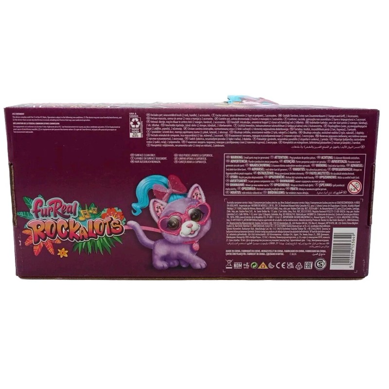 FurReal RockaLots Kitty Walks & Plays 3 Songs Purple NWT