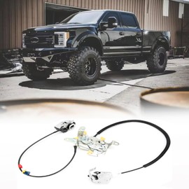 WEILEITE 6C3Z-28264A00-A Rear Right Passenger Side Door Cable Latch Lock Latch Actuator Assembly Set Kit Upper and Lower Fit for Ford F250 F350 F450 F550 Super Duty 1999-2007 Replace 6C3Z-28264A00-A