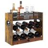 3-Tier Countertop Wine Rack, Coffee Syrup Rack Organizer With Drawer