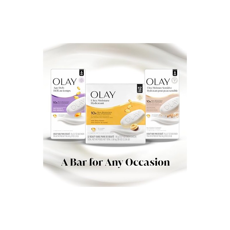 Olay Age Defying Beauty Bar Soap, 4 ct