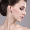 Gem Stone King 2.12 Cttw Aretes de Oro Blanco de