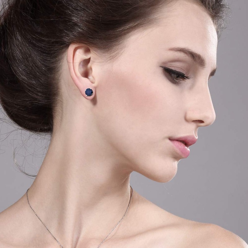 Gem Stone King 2.12 Cttw Aretes de Oro Blanco de