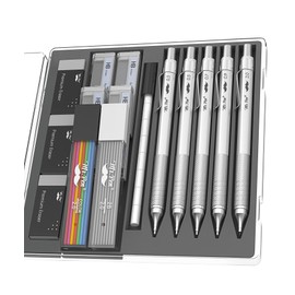 Mr. Pen- Metal Mechanical Pencil Set, 5 Sizes, 0.3, 0.5, 0.7, 0.9, 2mm, Mechanical Pencils, Sketching Pencils, Drafting Pencil, Mechanical Pencil Metal