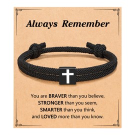 UNGENT THEM Teen Gifts Cross Bracelet Birthday Confirmation First Communion Christmas Valentine's Day Gifts for Teenage 8 12 13 15 14 16 18 Easter Basket Stuffers