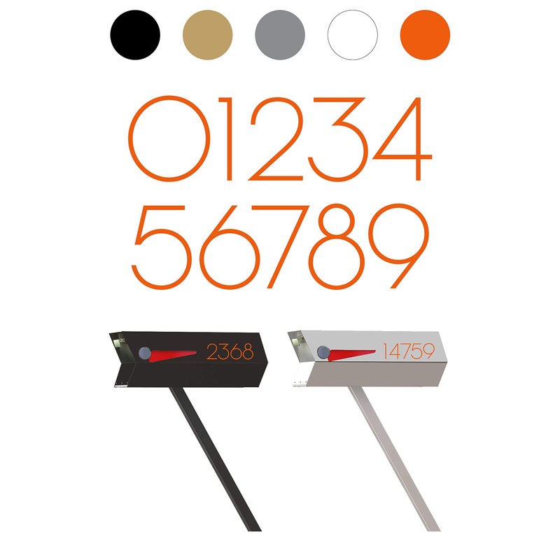 modbox USA Modern Mailbox Address Numbers in Chalet Style Font,