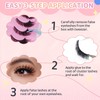 Fox Eye Lashes Natural, Wispy False Eyelashes Clear Band, Fluffy