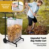 CAROD Upgraded Trash Bag Holder Cart with Storage Basket and