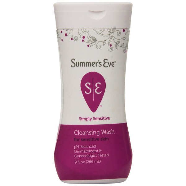 Summers Eve Cleansing Wash, for Sensitive Skin, Simply Sensitive 9 Oz (Pack of 3)