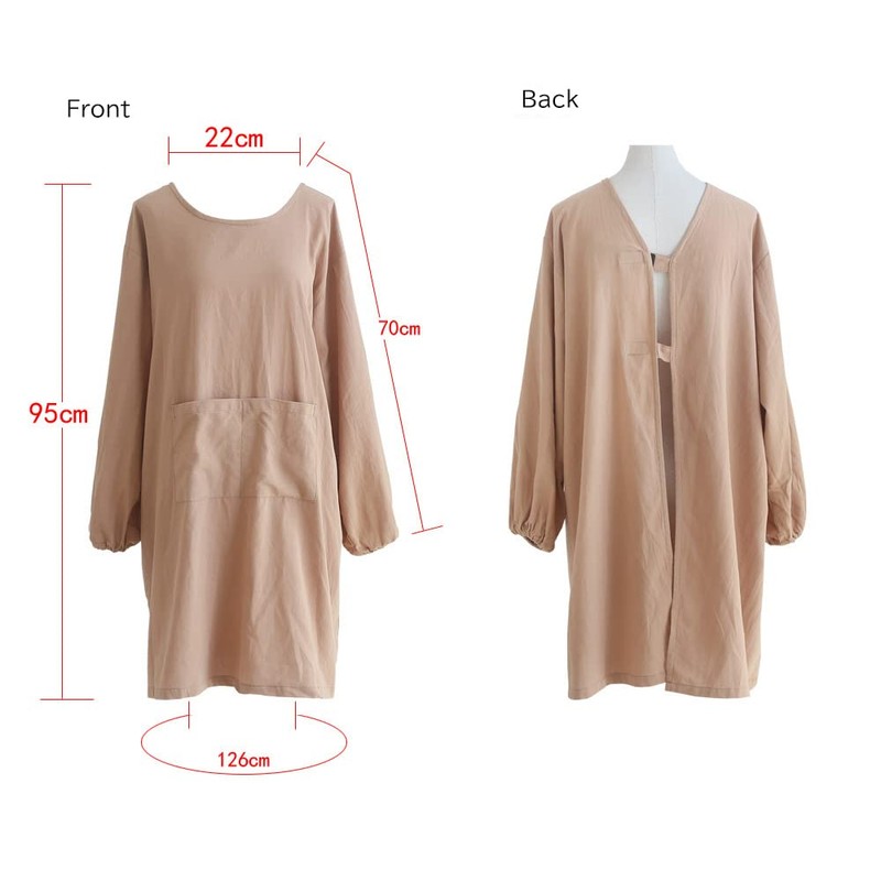 Nanxson Cotton linen apron women long sleeve apron cooking apron