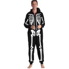 #followme M6259-NEW-S Skeleton Adult Onesie Costume