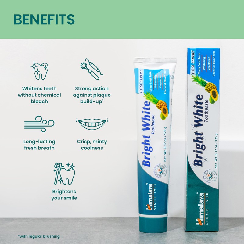 Himalaya Oral Care Toothpaste, Fluoride Free to Reduce Plaque &
