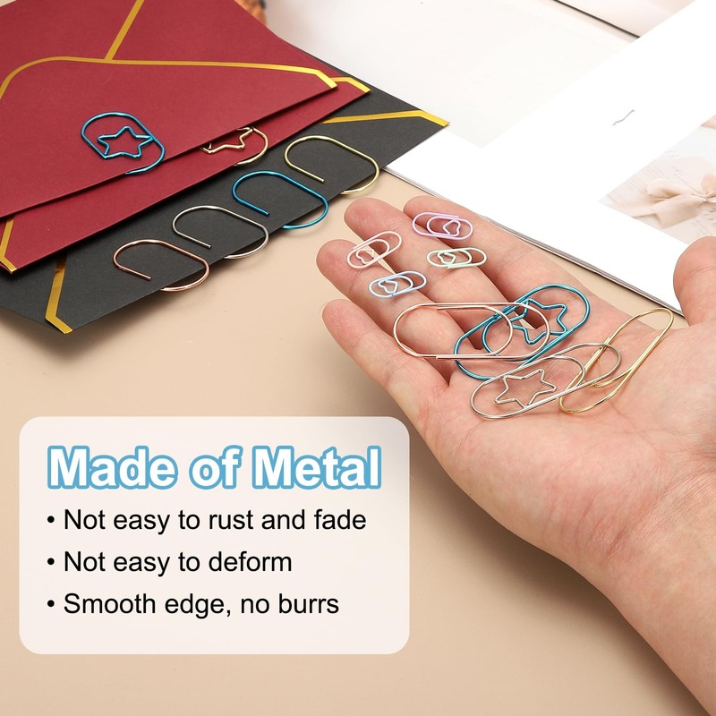 PATIKIL 50 Pcs 2x1" Large Paper Clips Metal Paper Clips