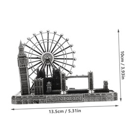 MAGICLULU London Big Clock Tower Figurine Metallic Ornament for Desktop Decoration Unique Sculpture for Home Office Decor for Friends and Family