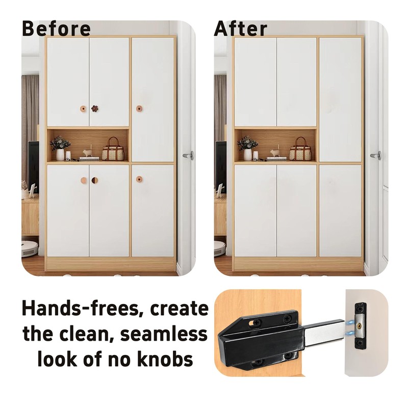 AUXBC 4Pcs Magnetic Push Latch, Heavy Duty Touch Release Cabinet