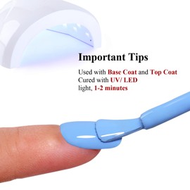 Ozzeal Gel Polish, 0.5 Fl Oz Light Blue Gel Nail Polish Spring Summer Soak off LED UV Gel Nail Polish Art Starter Manicure Salon DIY Nail Gel Polish