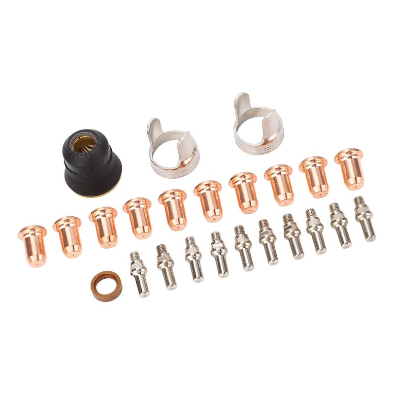 Plasma Cutter Tip Electrode Nozzle Bracket Cover Set, 24 Piece