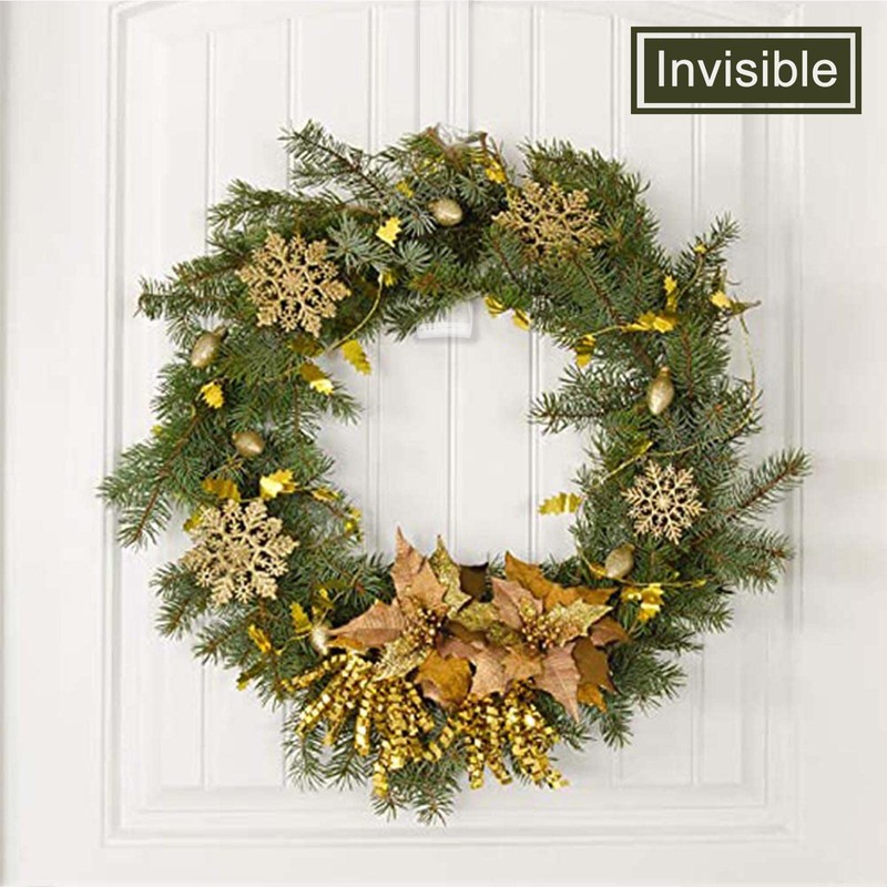 Ainkou 2pcs Clear 12" Wreath Hanger Hook Christmas Wreaths Holders