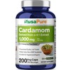 NusaPure Cardamom Capsules, 1000 mg, 200 Veg Capsules (Non-GMO, Vegan)