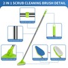 JDNOZW 2 in 1 Scrub Cleaning Brush with 37” Long