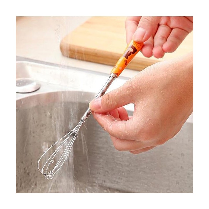 Whisking Cream Butter Ceramic Handle Egg Beaters Manual Stainless Steel