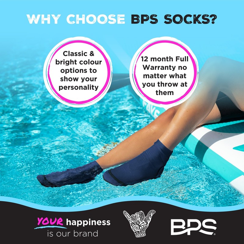 BPS 'Second Skin' Water Socks (Navy Blue - Low Cut