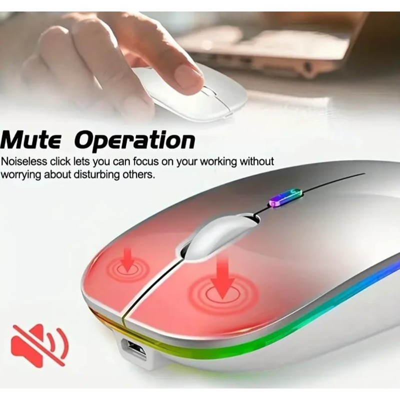 Genérico Wireless Mouse Compatible with Windows, Slim Design