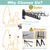 SKIKEN Swing Arm Clothes Hanger Rack Wall Mount, Laundry Room