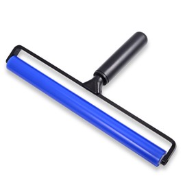 EHDIS Glue Silicone Rubber Pasting Tacky Soft Roller Vinyl Record Cleaner Squeegee Wheel Anti-Static Sticky Dust Collection for Film Application Craft Project Industry Ink Tools 12-inch