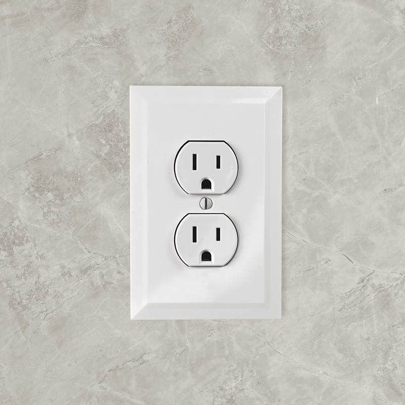 Questech Decor Single Duplex Electrical Outlet Cover Wall Plate, 1-Gang