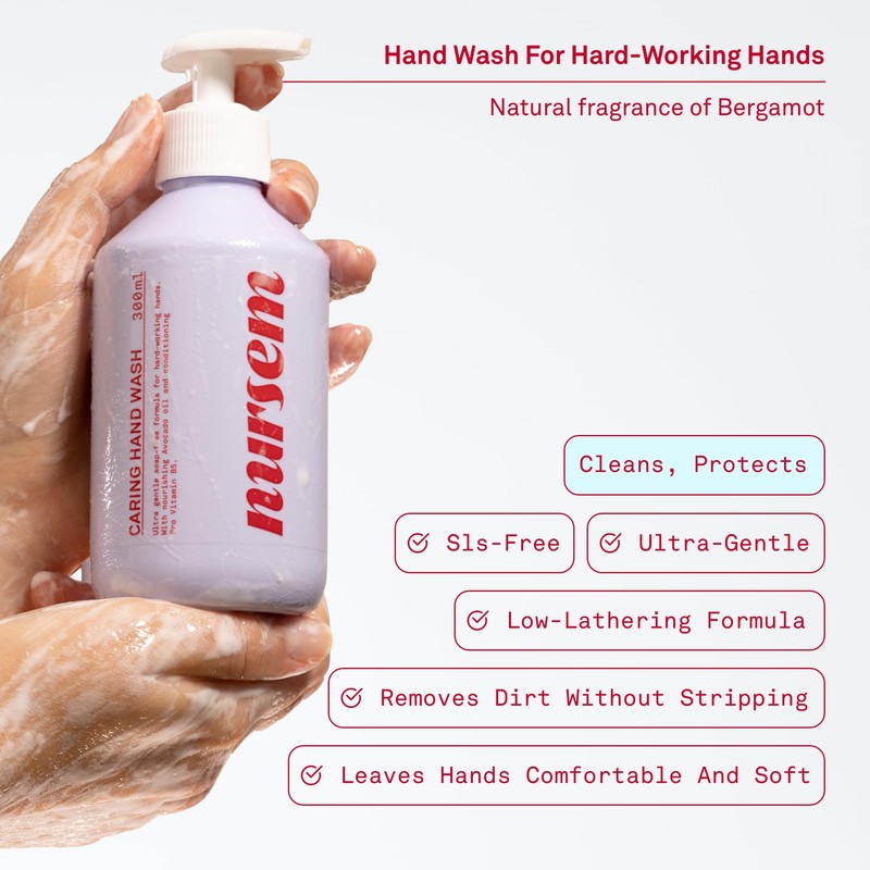 Nursem CARING HAND WASH – 300ml | Natural, ultra-gentle soap-free
