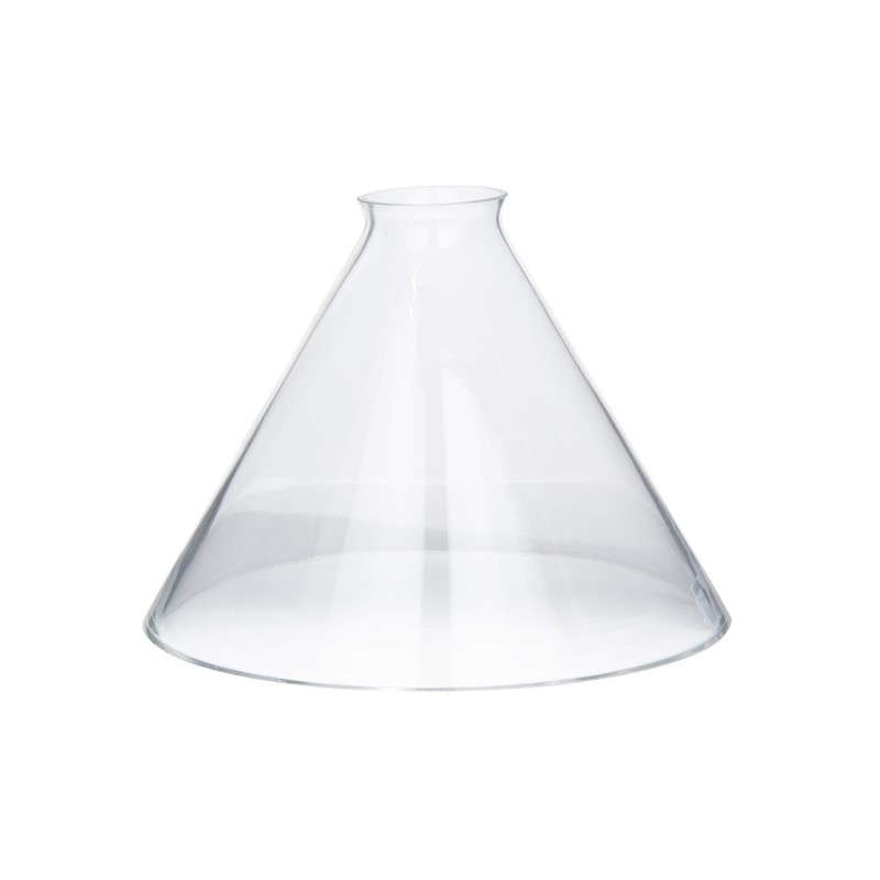 B&P Lamp® Clear Glass Deep Cone Shade with 9 Inch
