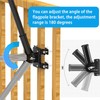 No Drill Flag Pole Holder for Railing,Flag Pole Mount for
