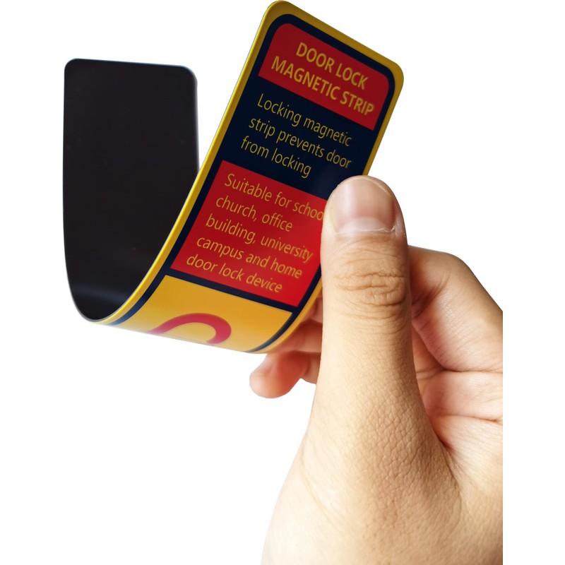50 Pack Lockdown Magnetic Strips Door Security Devices Thin Magnetic