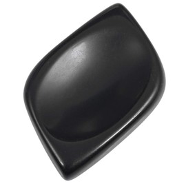 mookaitedecor Obsidian Thumb Stone Crystal Gemstone Massage Stone with Hollow Worry Stone for Healing Reiki Size Approx. 53 x 37 x 6 mm (Pack of 2)