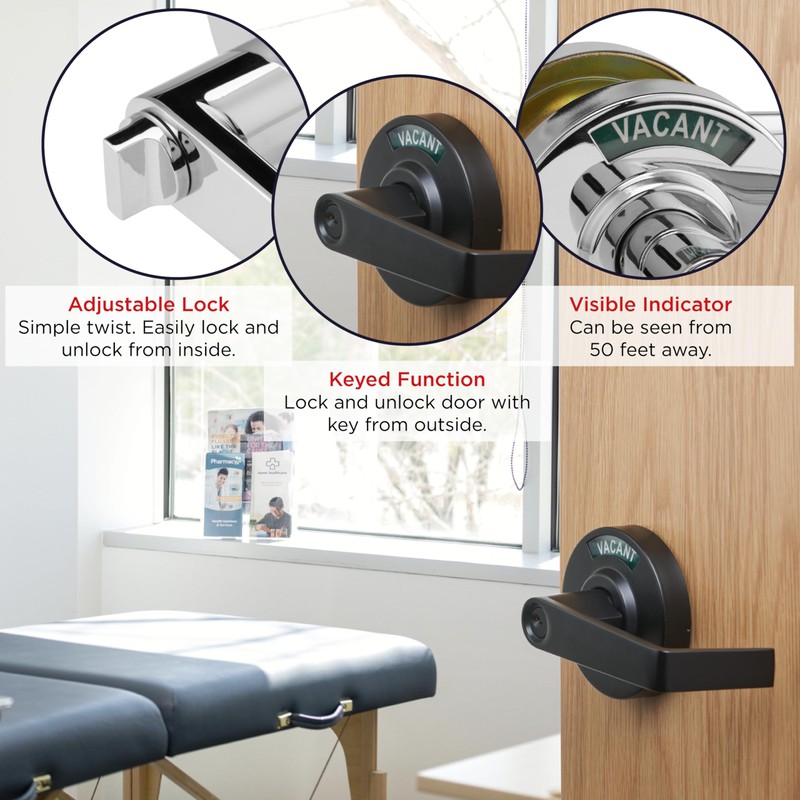 Keyed Entry Commercial Door Handle Chrome | Heavy Duty Commercial