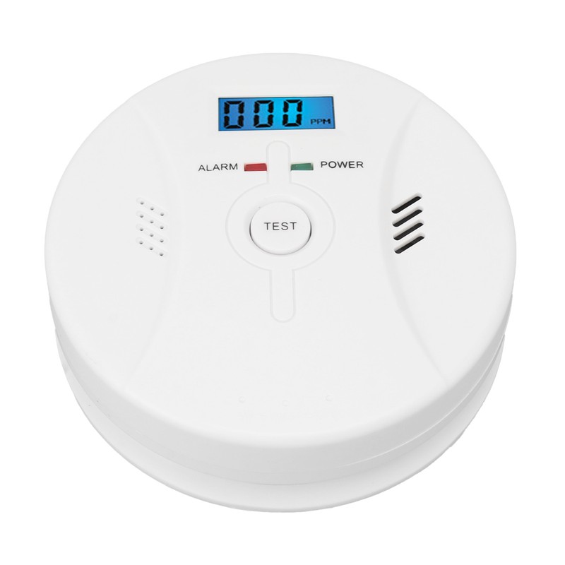 Monoxide Detector Easy Mounting Test Hush Button Dual Sensors Battery