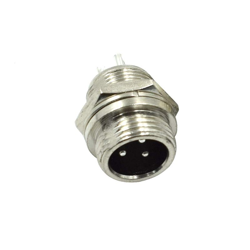 Hxchen 3 Pin Metal Male Female Panel Connector 12mm GX12-3P