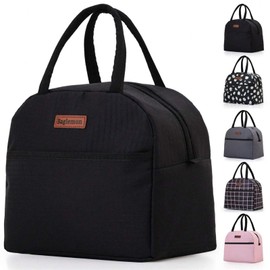 NACOOL Bolsa Termica, Bolsa de Almuerzo Termica Gran Capacidad, Lonchera Térmica Unisex, Bolsa de Almuerzo Reutilizable, Bolsa Almuerzo, a Prueba de Fugas y Aislada (Negro)