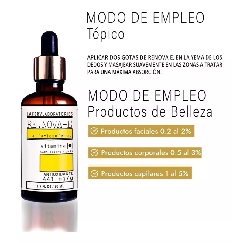 Laboratories Laferv Vitamina E Oleosa Pura Uso Cosmético Alfa Tocoferol