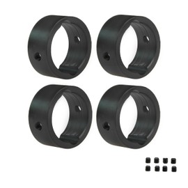 Levigo 4PCS 17mm RC Aluminum Joint Cup Reinforced Ring Compatible With TRAXXAS 1/6 4WD XRT 8S-78086-4, RC Upgrade Parts Drive Cup Sleeves Protect Ring, Black
