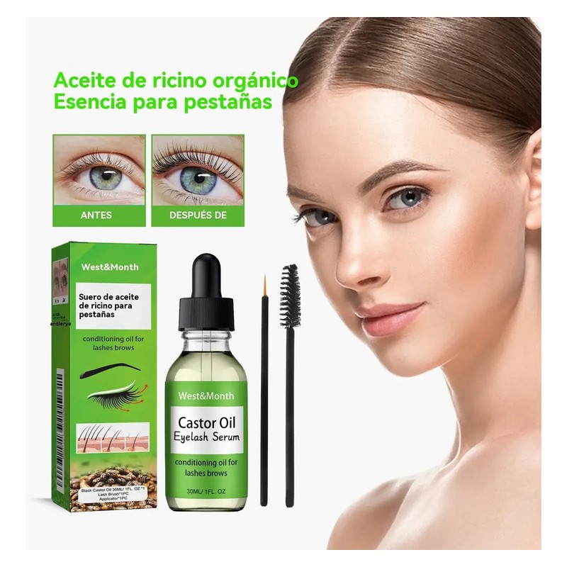Tratamiento Para Pestañascejas Sérum Aceite Ricino 30 Ml B